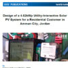 Design of a 4.62kWp Utility-Interactive Solar PV System for a Residential Customer in Amman City, Jordan - Image 2